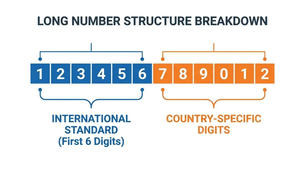 HS code structure showing first 6 international digits and country-specific digits