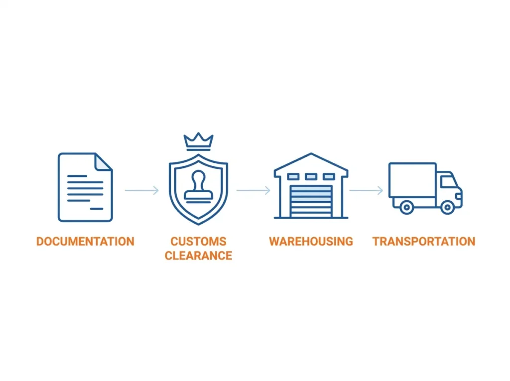 What a clearing and forwarding company does: documentation, customs clearance, warehousing, transportation