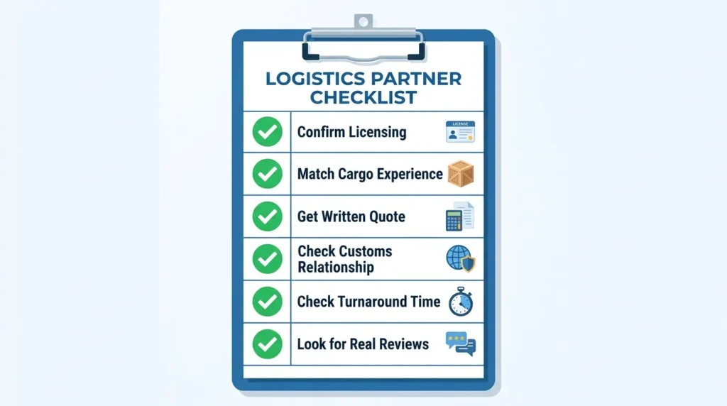 Checklist for choosing the right custom clearance agent in Dubai