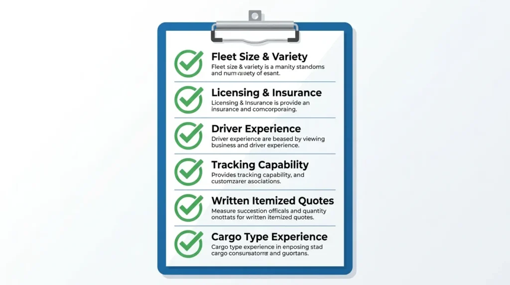Checklist for choosing a road freight trucking company