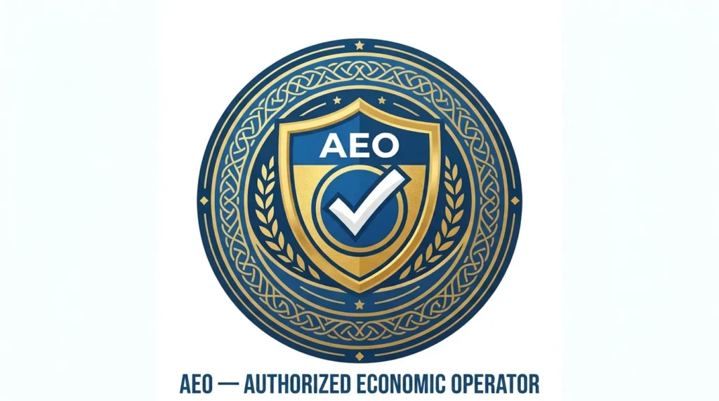 AEO Authorized Economic Operator certification badge for UAE customs trusted traders